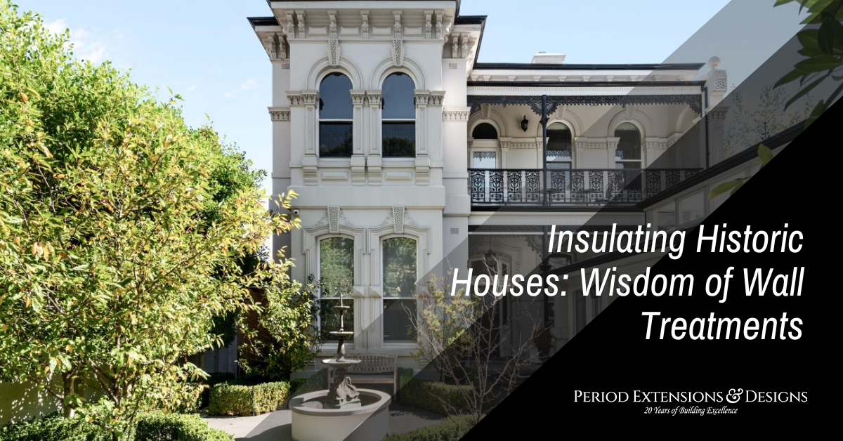 Internal wall insulation installed in heritage home to improve energy efficiency discreetly.